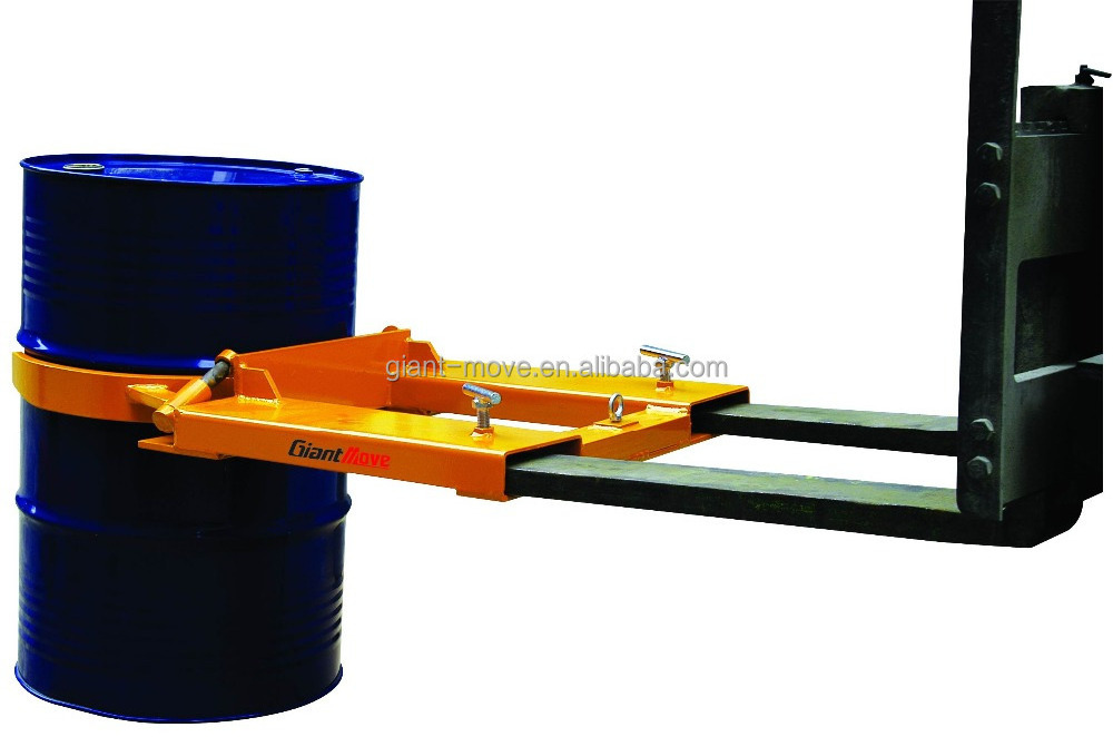 Heavy duty 682kg Capacity Drum Grab Forklift Oil Drum Clamp, Forklift Single Drum Lifter Attachment