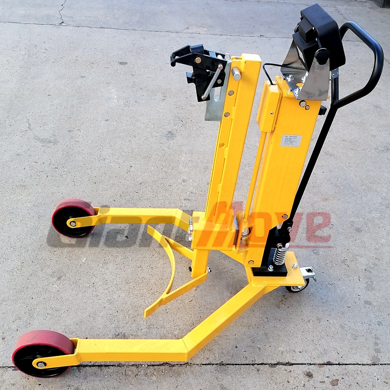 250kg Manual Hydraulic Olecranon Steel Hydraulic Automatic Weighing Large Oil Drum Trolley