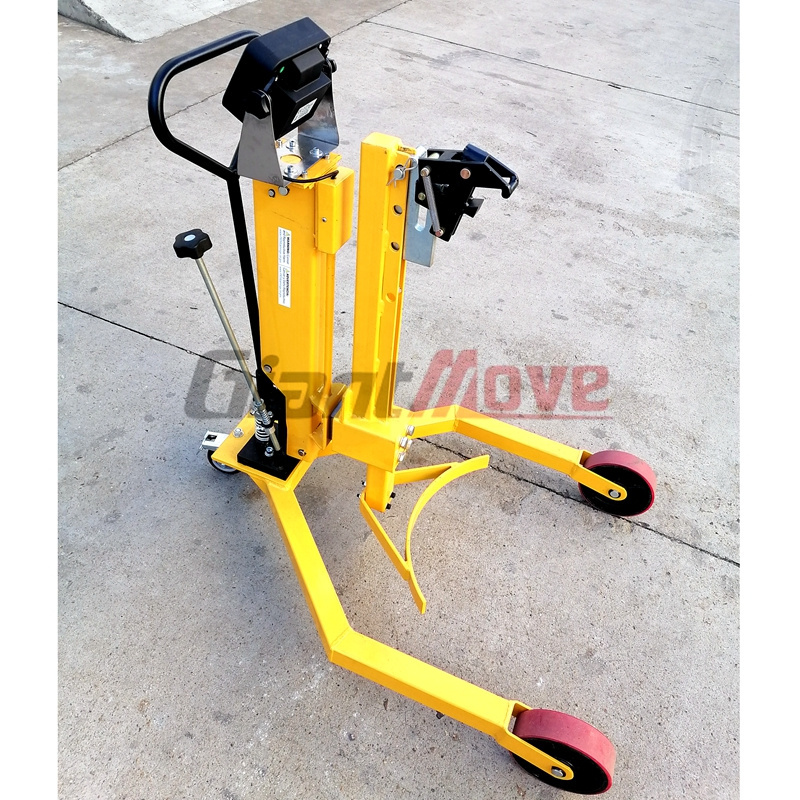 250kg Manual Hydraulic Olecranon Steel Hydraulic Automatic Weighing Large Oil Drum Trolley