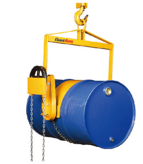 800 Lbs 55 Gallon Steel And Plastic Drum Vertical Clamp Hook Drum Lifter, Vertical Industrial Manual Drum Lifter