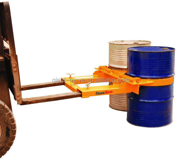 Heavy duty 682kg Capacity Drum Grab Forklift Oil Drum Clamp, Forklift Single Drum Lifter Attachment