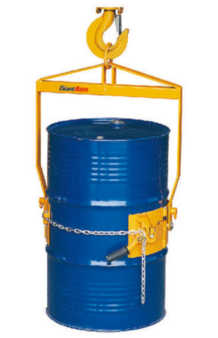 800 Lbs 55 Gallon Steel And Plastic Drum Vertical Clamp Hook Drum Lifter, Vertical Industrial Manual Drum Lifter