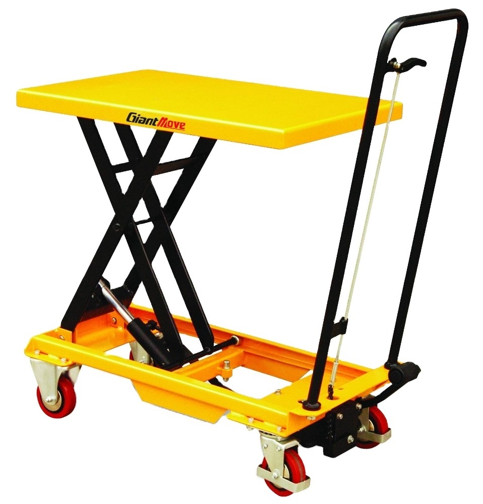 Giant Move 500KG Capacity Mobile Manual Hydraulic Scissor Lift Table