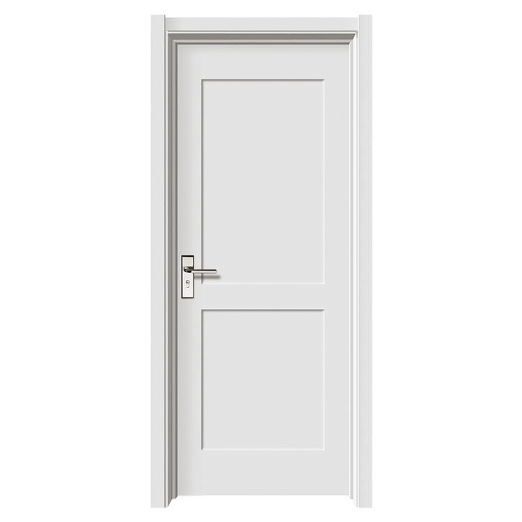 White Primer Door Skin Design 2 Panel Solid Shaker Front Interior Wood French Doors Shaker Style Interior Door For Houses