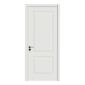 Factory Wholesale Light Color Series Interior PVC  MDF Wooden Doors For Houses Rooms