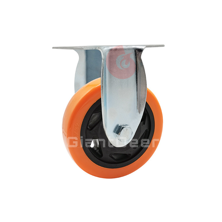 China Supplier Medium Duty Top Quality PVC 3 Inch Orange Caster