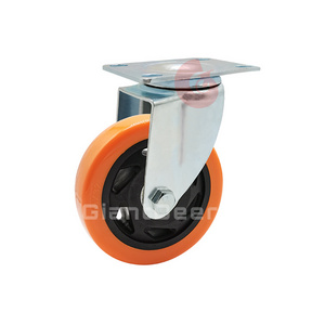 China Supplier Medium Duty Top Quality PVC 3 Inch Orange Caster