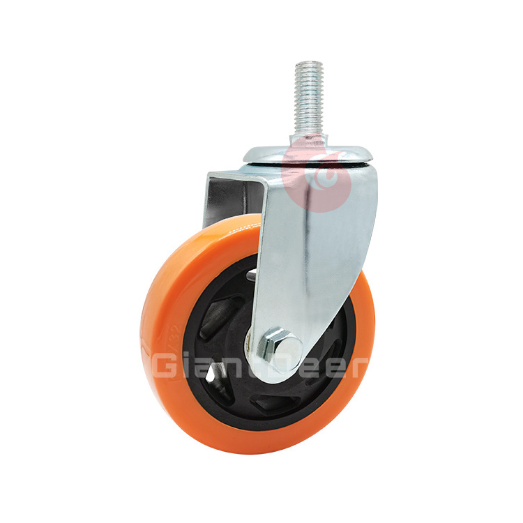 China Supplier Medium Duty Top Quality PVC 3 Inch Orange Caster