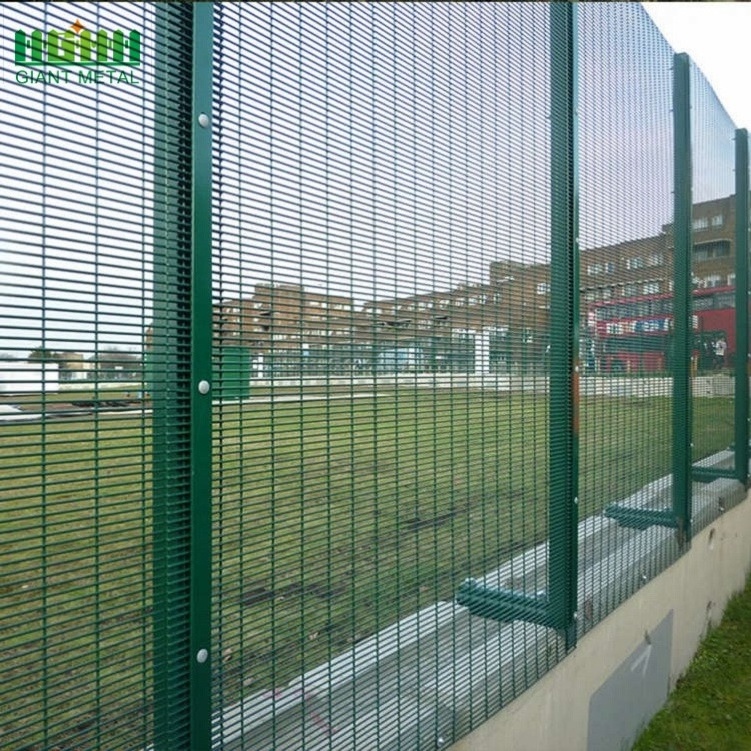 High Security Mesh Panel Fence Easy Installation Hot-Dipped Galvanized Clear View 358 Steel Black Square Cutting Gabion Screen