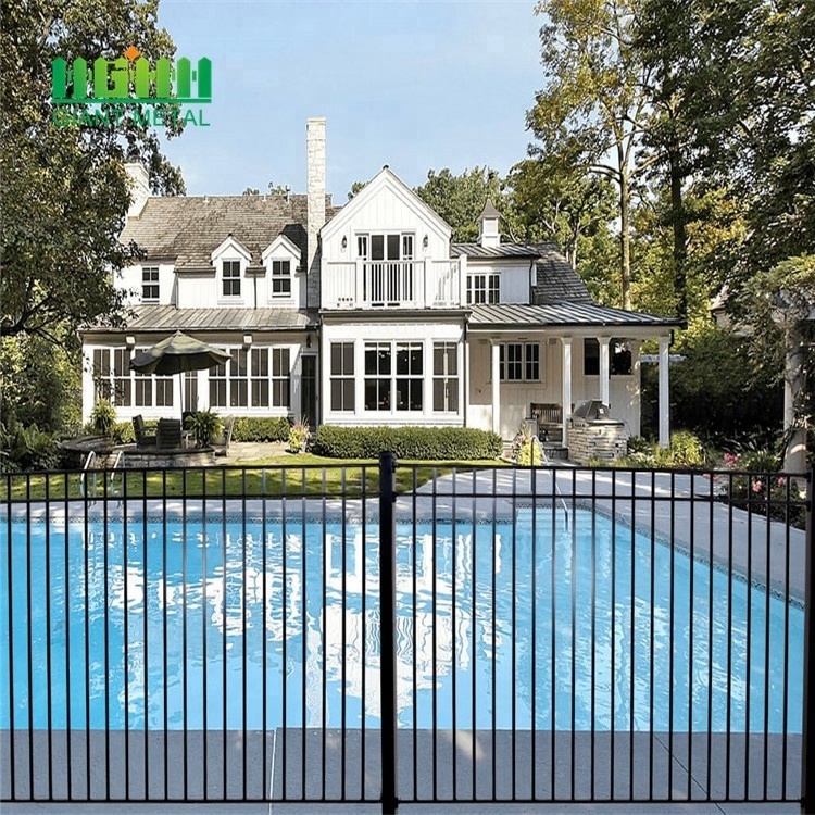 High Quality Aluminum Fence Home Garden Pool Decoration Steel Driveway Gates Waterproof FSC Certified Rail Fence Used Security