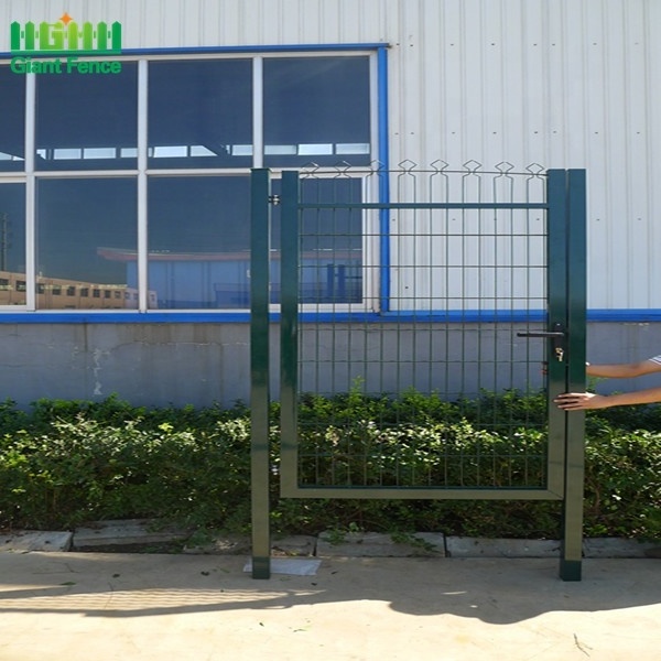 Factory Price 1.8m Height Steel Garden Fence Door with PVC Frame Waterproof Sustainable Tubular Iron Single Gate Gardens Houses