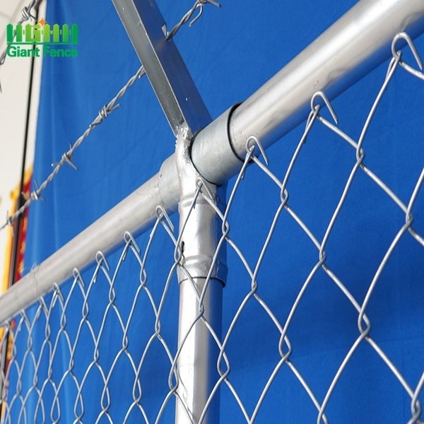 9 Gauge Galvanized Wire 8ft Chain Link Fence Barbed Wire Extension Arms