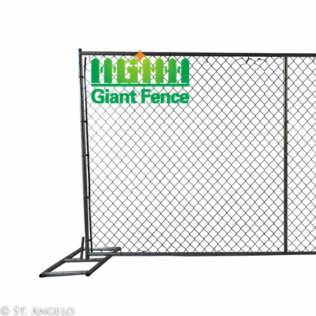 6*8 Ft Removable Galvanized Steel Chain Link Temporary Fence 32mm Frame Tube with Hot Dip Finish for Security Gate & Wire Use