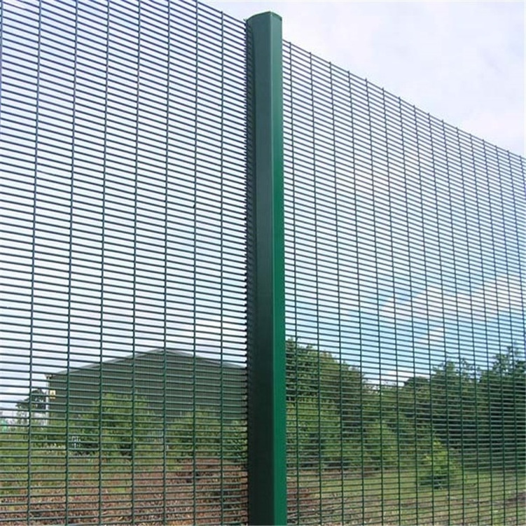 High Security 358 Clearvu Prison Fence Green PVC Coated Galvanized Hot Panel Mesh Anti-Climb Resistant Iron Frame Prisons Gates