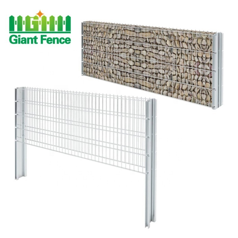 Welded Wire Mesh Gabion Wall Construction Garden Retaining 50mm 6mm Made Galvanized Iron Steel Wire Bending Included Fences