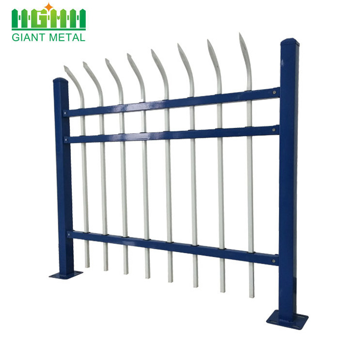 Waterproof Black Wrought Iron Panels Home Garden Decor Square Tubular Steel Fence Galvanized Welded Fencing Gate Hardware