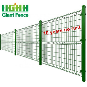 Customized Home Outdoor Decorative 3D Curved Welded Wire Mesh Garden Fence Easily Assembled  Highway Fence Panel Pvc Fence