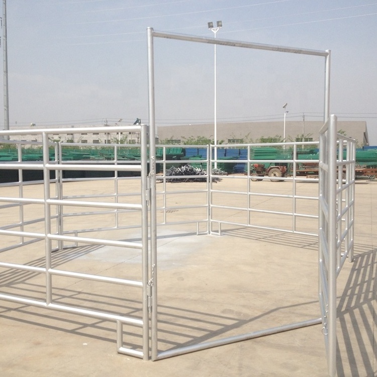 Modern Livestock Farm Fence Panel Horse and Cattle Corral Panel with Steel Frame Low Maintenance Welded Process Yard Gate