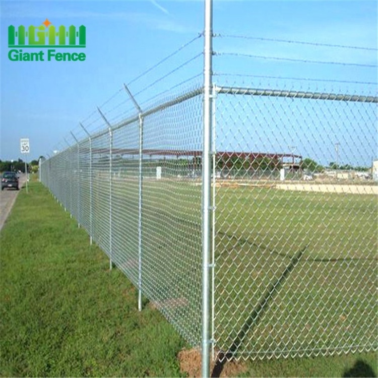 9 Gauge Galvanized Wire 8ft Chain Link Fence Barbed Wire Extension Arms