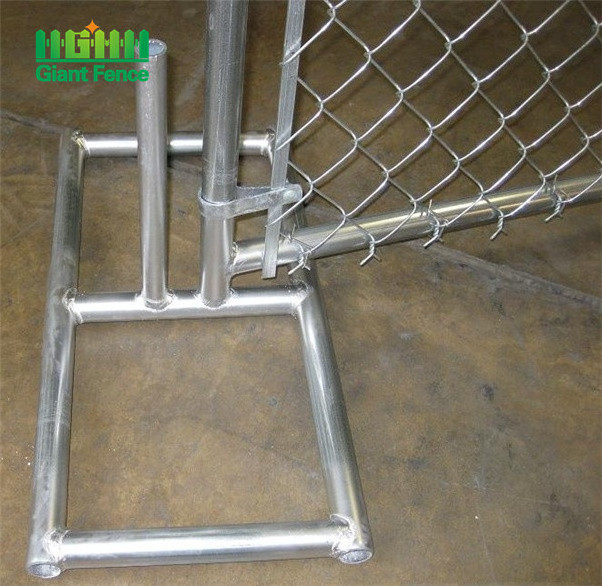 6*8 Ft Removable Galvanized Steel Chain Link Temporary Fence 32mm Frame Tube with Hot Dip Finish for Security Gate & Wire Use