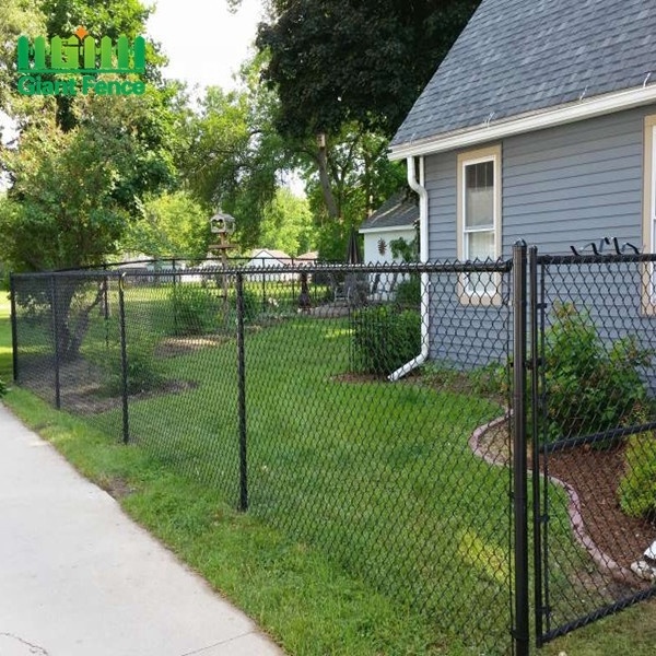 8 feet tall chainlink fence pvc black vinyl coated wire chain link fence