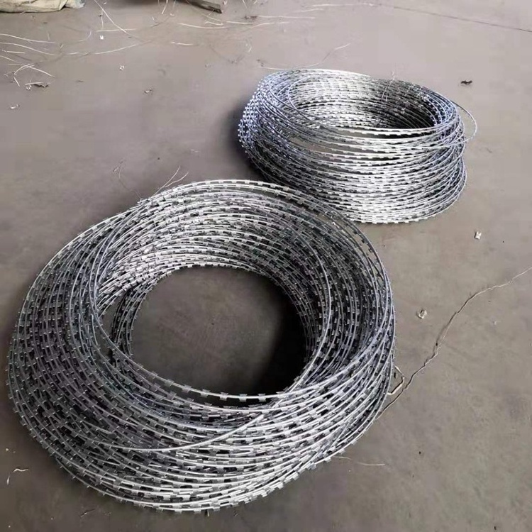 High Quality BTO22 Razor Barbed Wire Coil Best Price 5mm Galvanized Iron Wire 2.5mm Diameter for Prison Protection Fencing