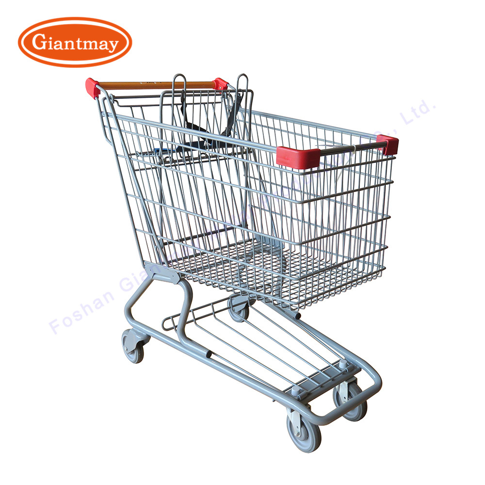 Canada Style Mall,Retail Trolley With Seat Big Grocery Shopping Carts For Supermarket