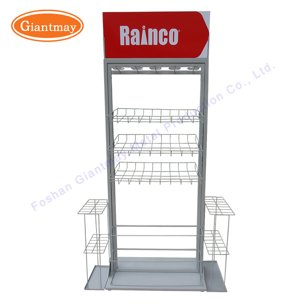 supermarket Retail Vertical umbrella storage rack wire gird basket stand rack display shelf for umbrella