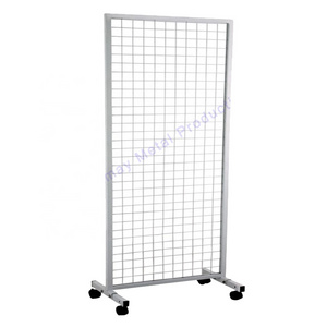 Hot Sales Metal Heavy Movable Floorstanding Detachable Booth Display Stand Racks Grid Wall Panels for Retail Vendor