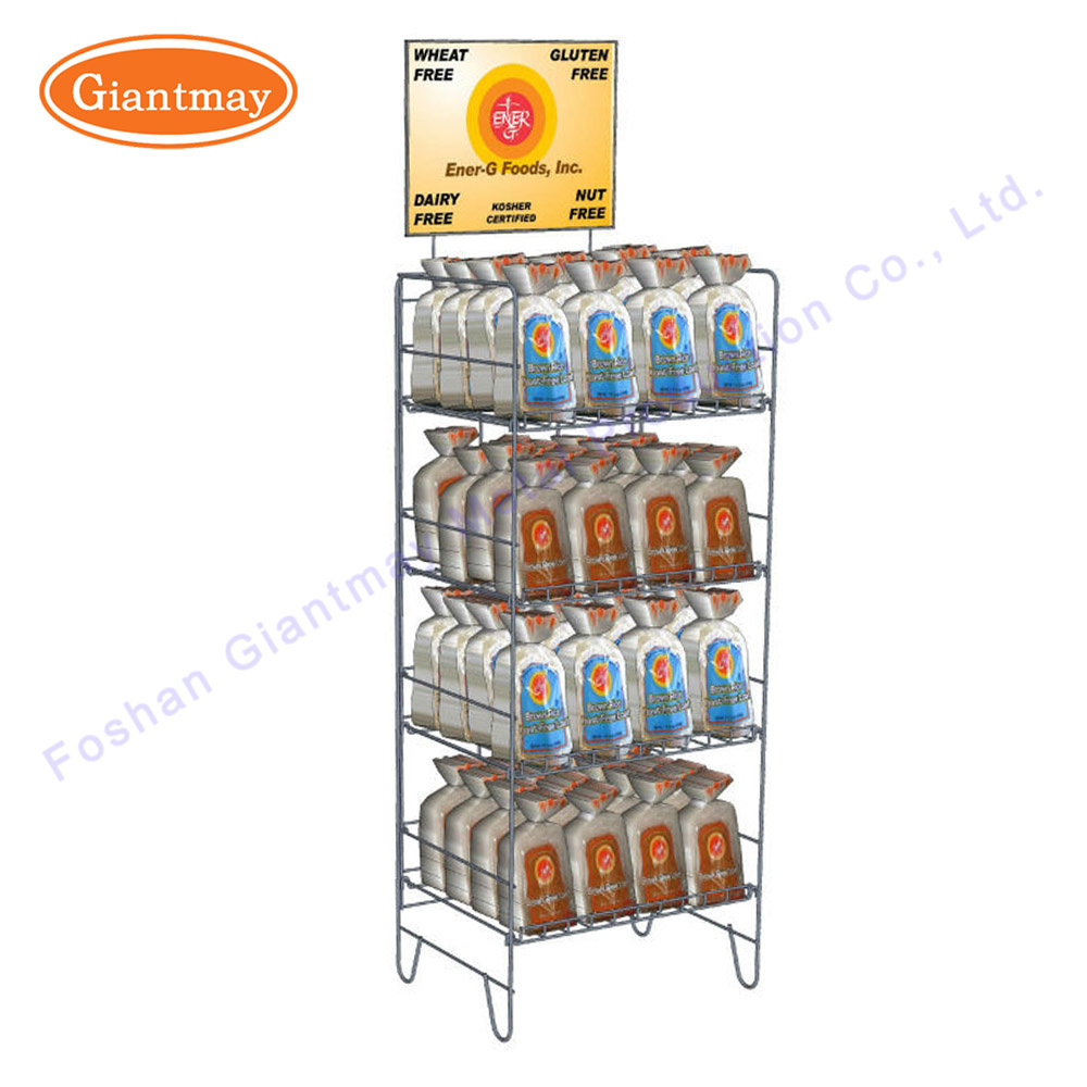 Floor Standing Unit Display cabinet Multi-function retail store candy supermarket display rack with wheel