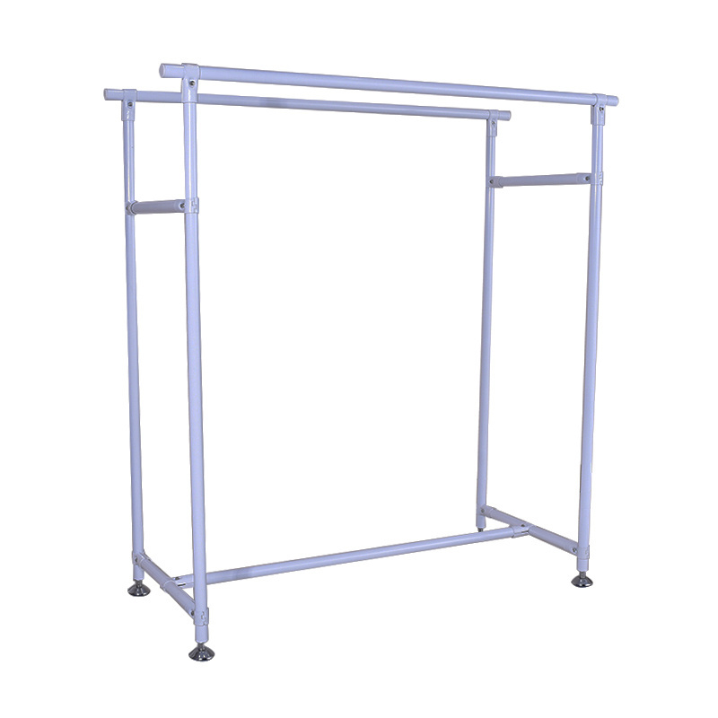 New Arrival Boutique Double Way Free Standing Heavy Duty Metal Hanging Garment Clothes Rack for Retail