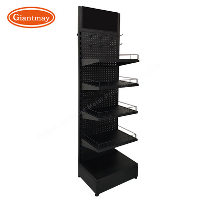 Custom Multipurpose Store Shop Metal Pegboard Accessories Display Rack Shelf Display Stand