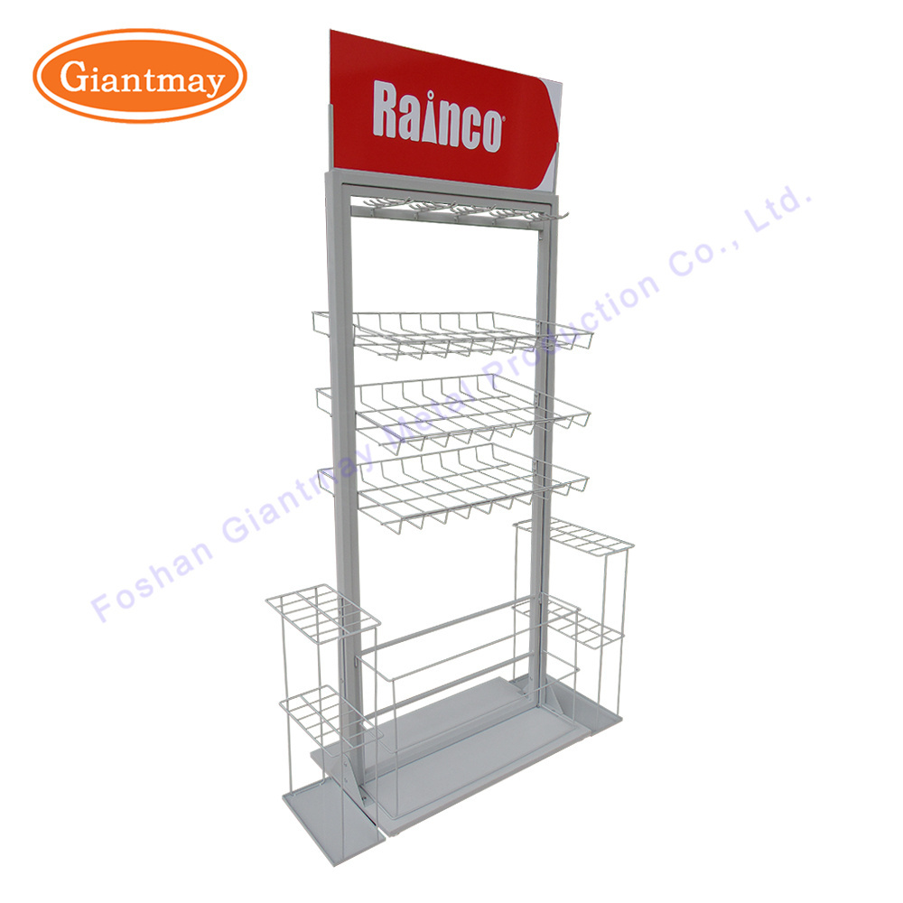 supermarket Retail Vertical umbrella storage rack wire gird basket stand rack display shelf for umbrella