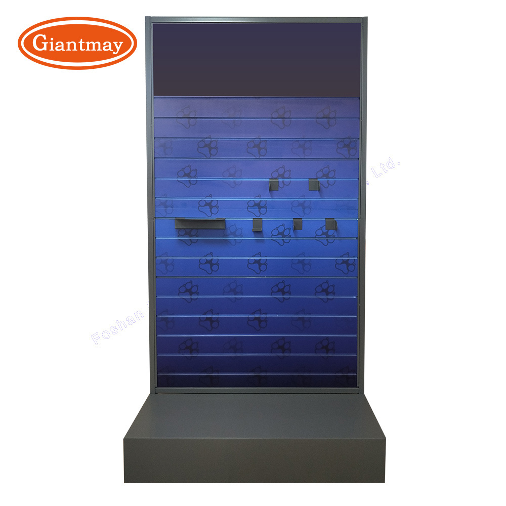 slat wall slot board panel  rack display MDF floor product standing shelf power tools display stand