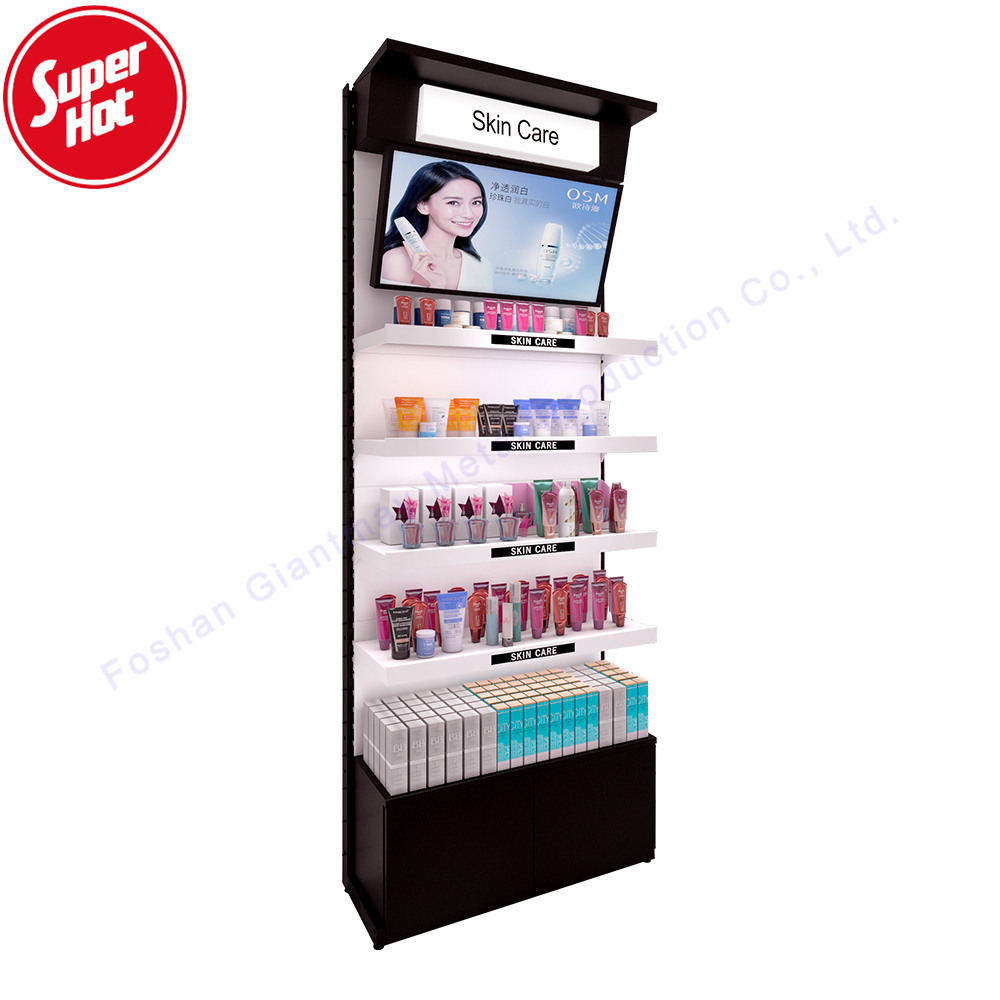 Fashionable Cosmetics Store Makeup exhibition Rack with light Eyelash showcase cabinet Shelf Cosmetic Display Stand