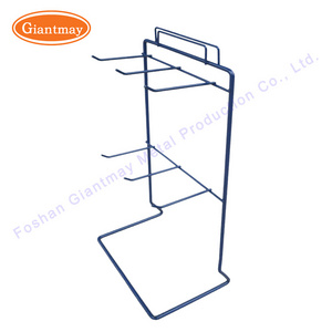 Custom portable small metal peg hook counter table top keychain product hanging display rack stand for accessories