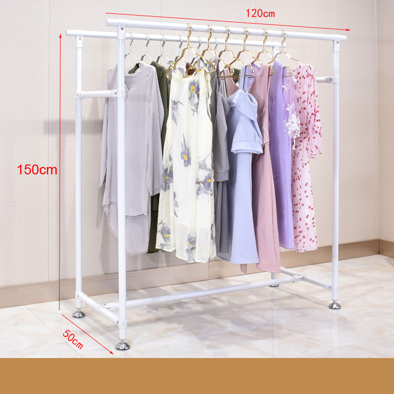 New Arrival Boutique Double Way Free Standing Heavy Duty Metal Hanging Garment Clothes Rack for Retail