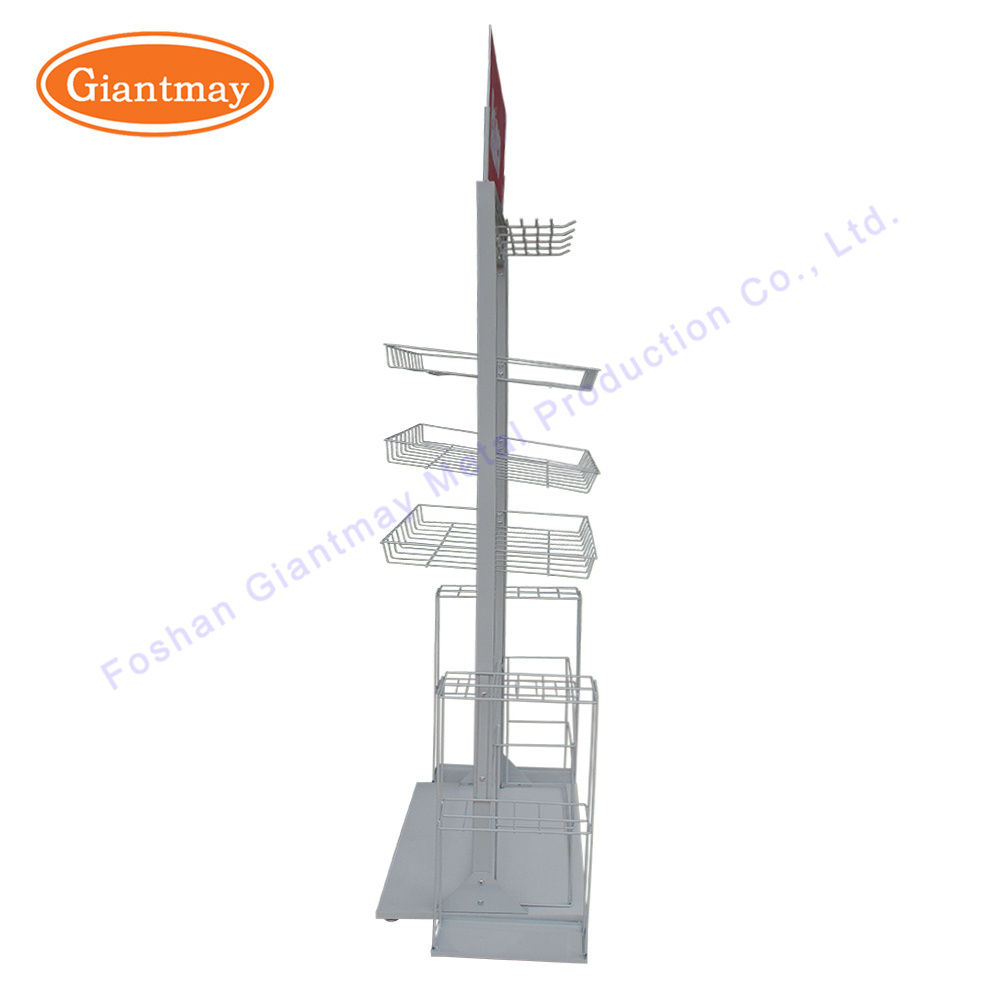 supermarket Retail Vertical umbrella storage rack wire gird basket stand rack display shelf for umbrella