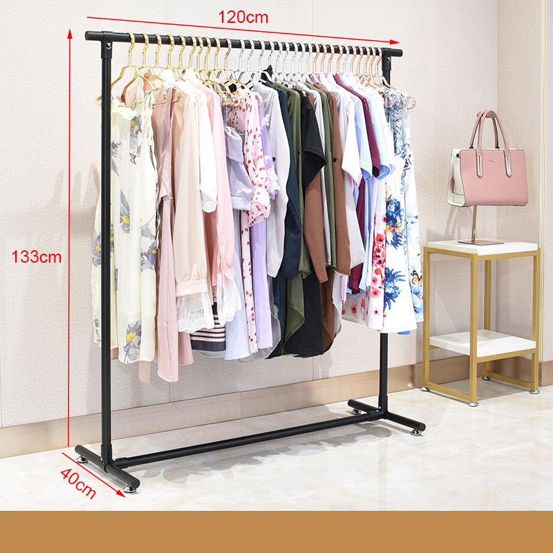 Giantmay Industrial Single Pole Home Cloth Display Stand Stainless Steel Clothes Rack