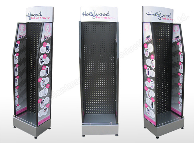 Trade Show Metal Hooks Advertising Hanging Product Display Rack Floor Shelves For Retail Store