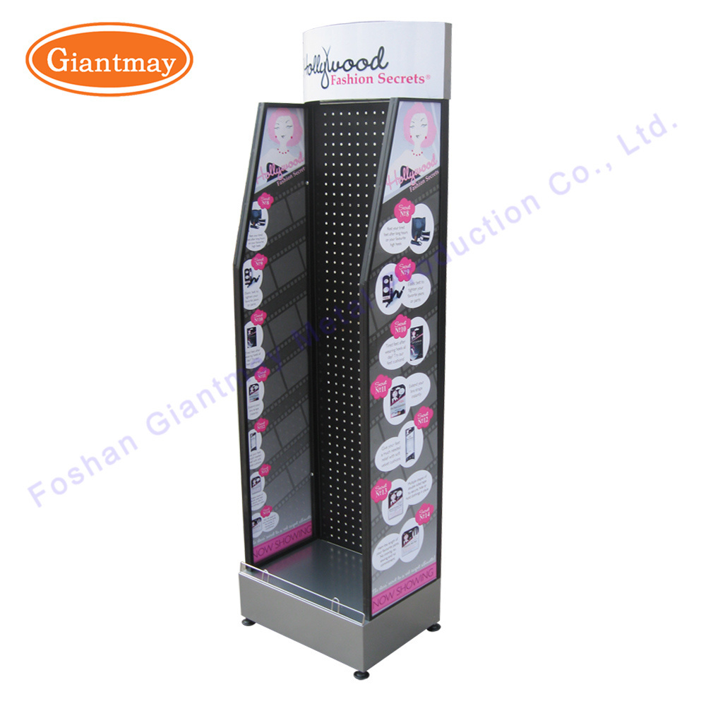 Trade Show Metal Hooks Advertising Hanging Product Display Rack Floor Shelves For Retail Store