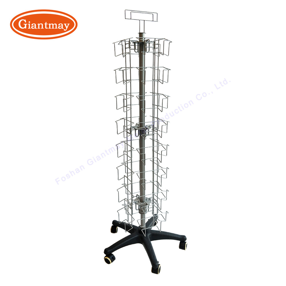 wholesale of new product metal wire greeting card postcard floor standing display rack for retail store shop