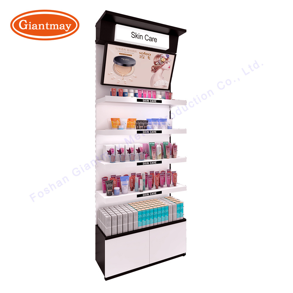 Fashionable Cosmetics Store Makeup exhibition Rack with light Eyelash showcase cabinet Shelf Cosmetic Display Stand