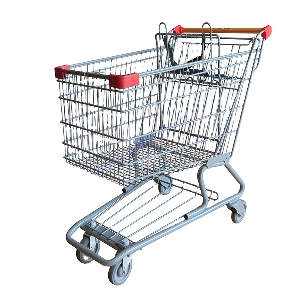 Canada Style Mall,Retail Trolley With Seat Big Grocery Shopping Carts For Supermarket