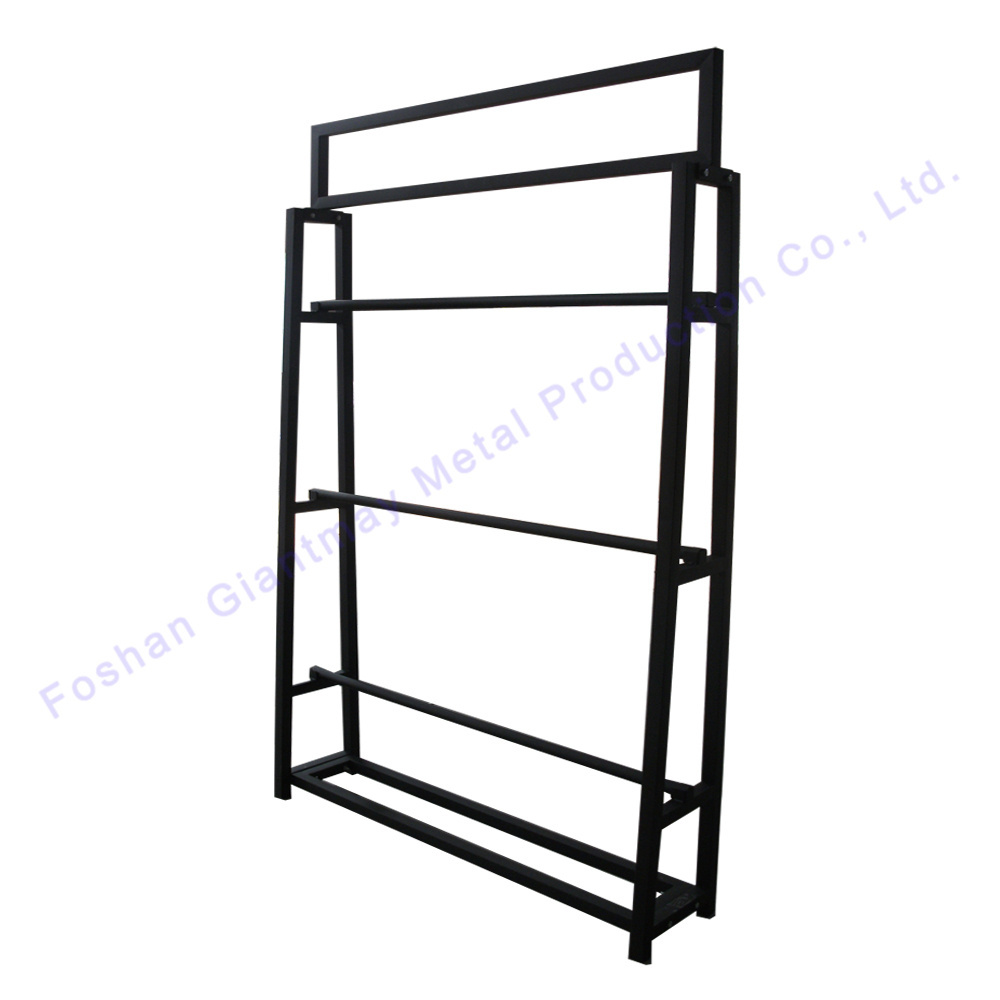 High Quality double sided hanging textile pipe fabric roll floor stand rug display rack