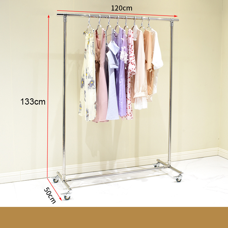 Giantmay Luxury Clothing Shop Stand Display Customized Clothes Rack Gold