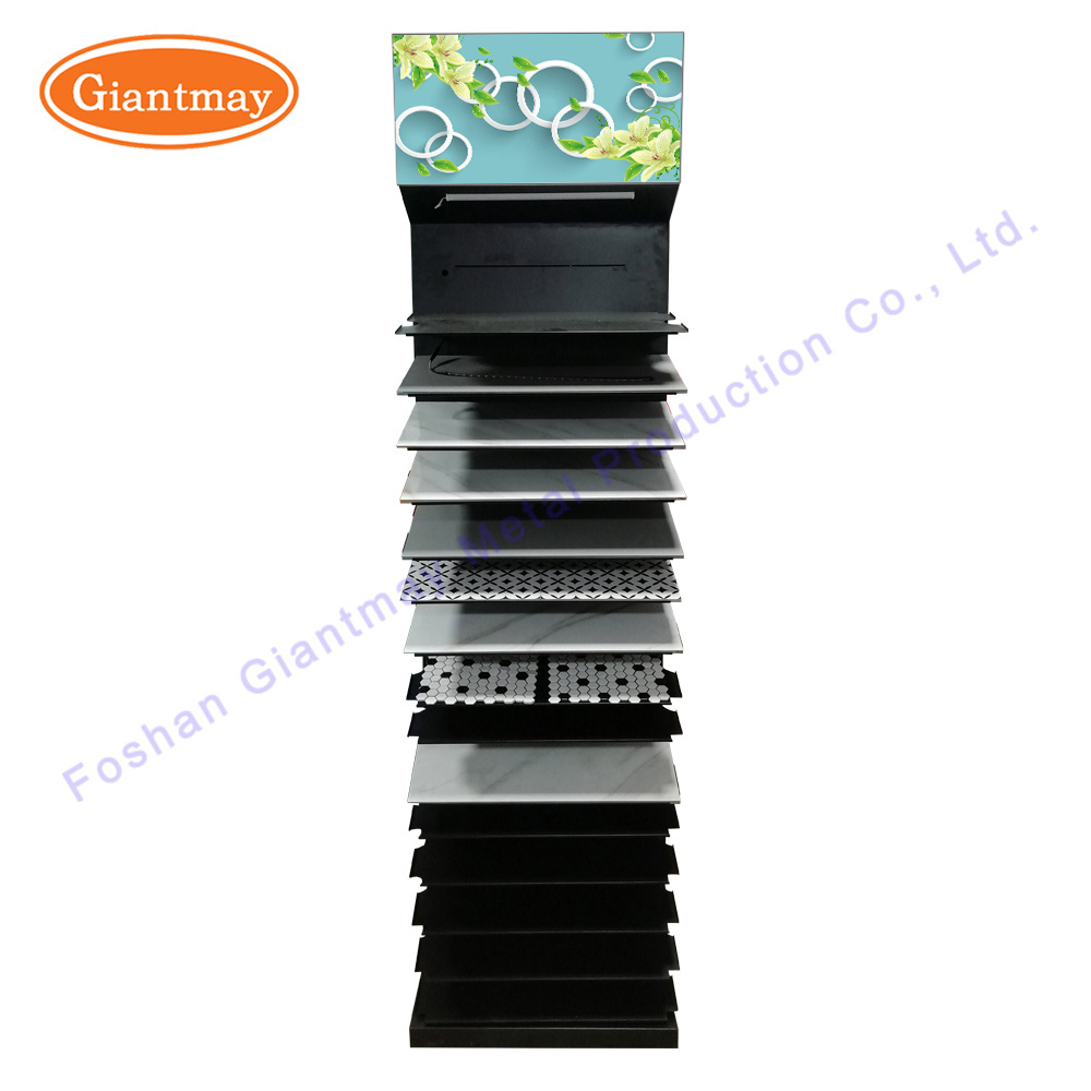 Retail Wood Floor Ceramic Tile Sample Board floor tile showroom Standing Display Rack