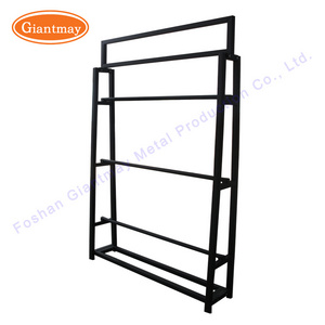 Retail rolling clothing fabric roll vinyl hanging product storage display rack