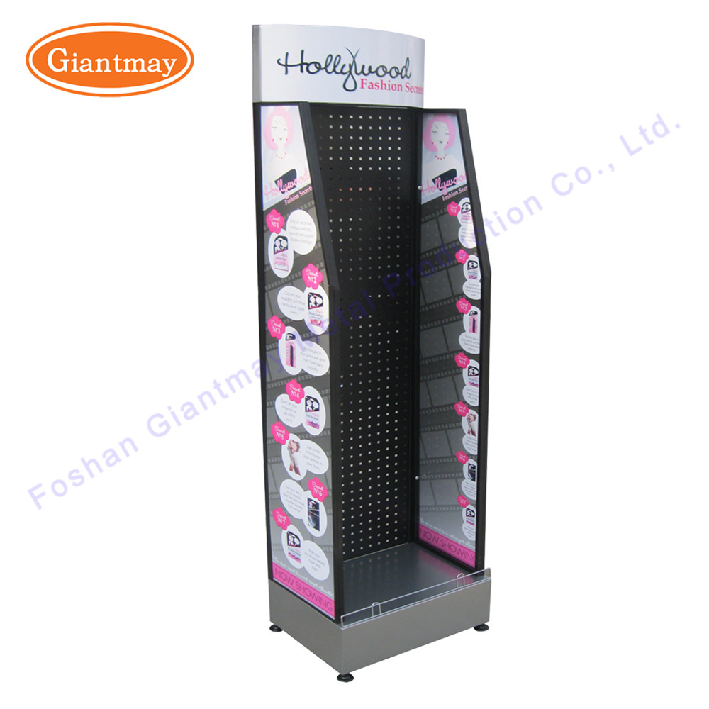 Trade Show Metal Hooks Advertising Hanging Product Display Rack Floor Shelves For Retail Store