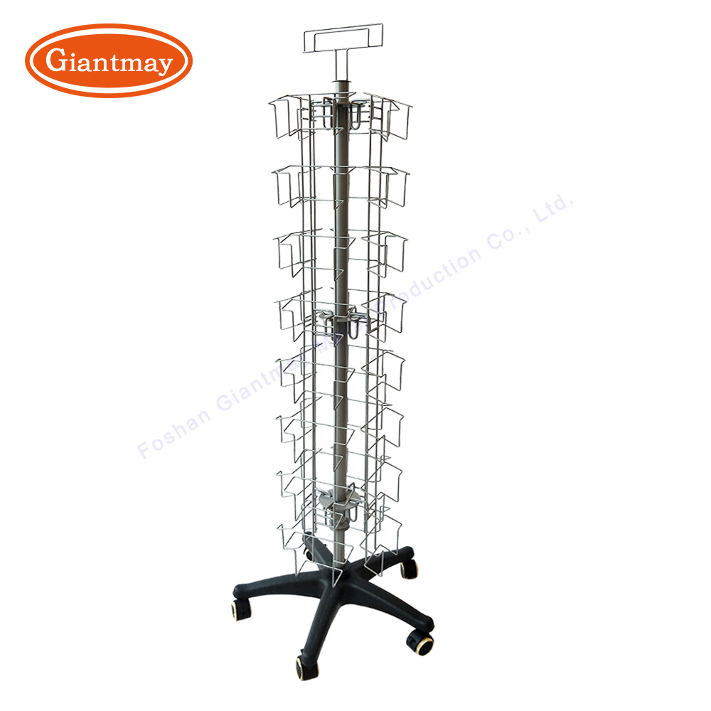 wholesale of new product metal wire greeting card postcard floor standing display rack for retail store shop